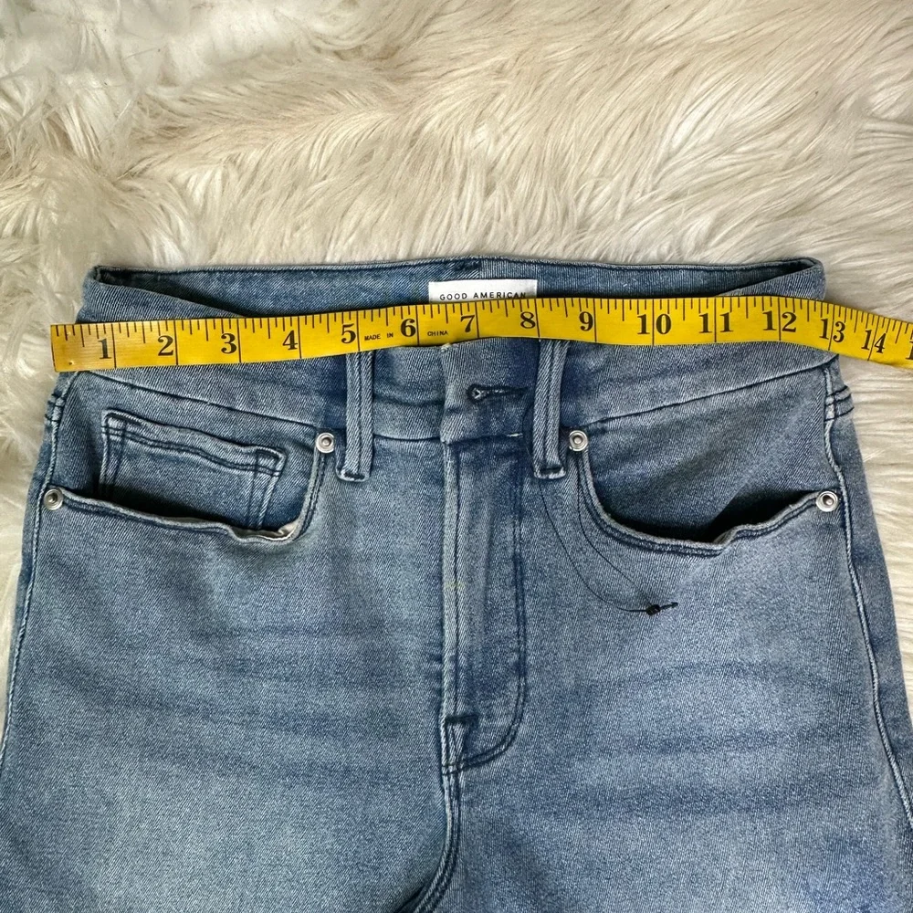 NWOT Good American x Anthropologie  Good Straight‎ High-Rise split pocket Jeans